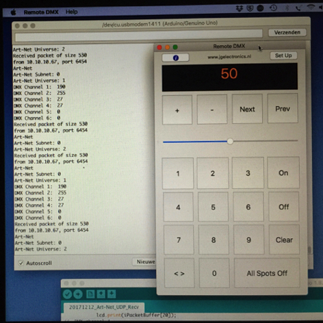 Serial Monitor of Arduino IDE displays parameters.